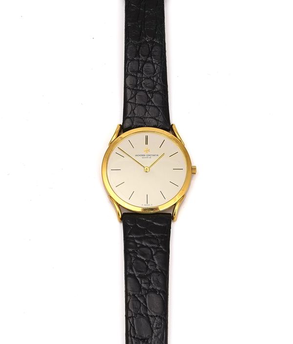 A VACHERON AND CONSTANTIN 18CT GOLD CIRCULAR CASED GENTLEMAN'S WRISTWATCH