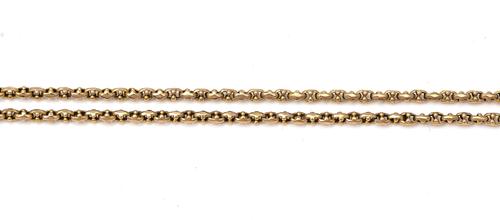 A GOLD LONG GUARD CHAIN