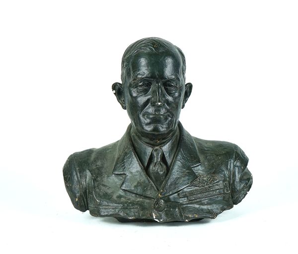 A PLASTER BUST OF AIR VICE MARSHAL HENRY NEILSON WRIGLEY