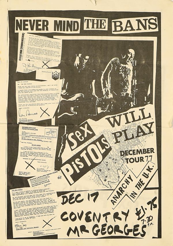 SEX PISTOLS 'NEVER MIND THE BANS' POSTER