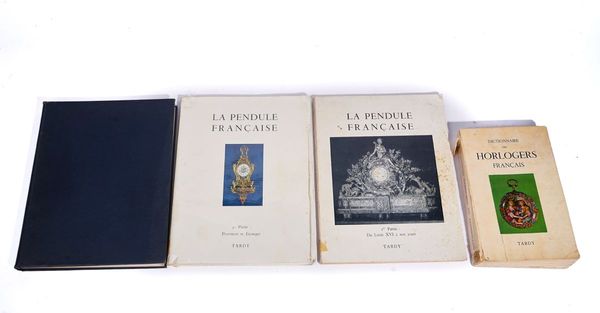 HOROLOGY BOOKS: TARDY - VARIOUS VOLUMES INCLUDING LA PENDULE FRANCAISE