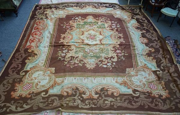 AN AUBUSSON CARPET