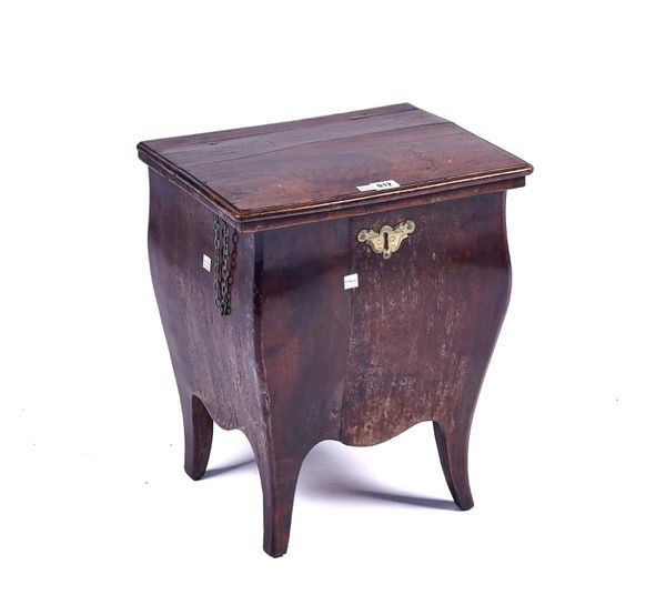 AN 18TH CENTURY DUTCH WALNUT LIFT-TOP BOX