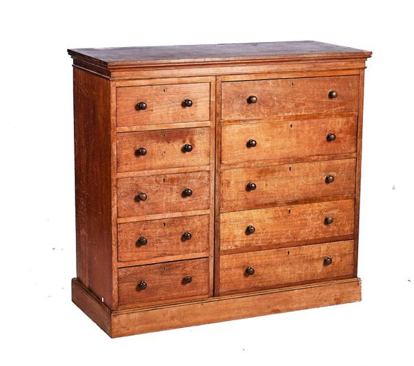 PROBABLY HEALS;  A MAHOGANY TWO PART CHEST