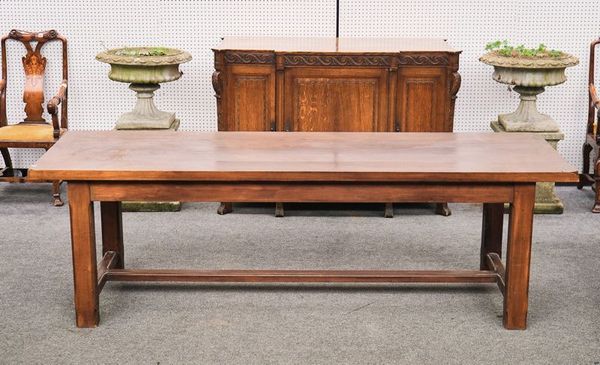 A FRENCH FRUITWOOD FARMHOUSE TABLE