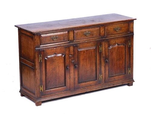 AN 18TH CENTURY STYLE OAK DRESSER BASE