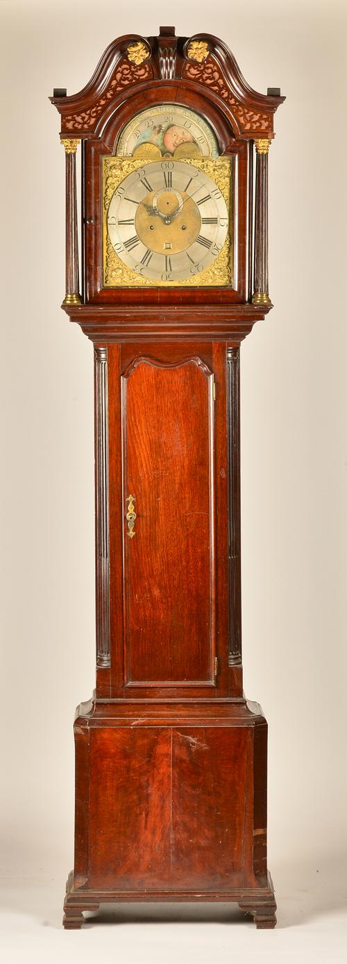 A GEORGE III MAHOGANY LONGCASE CLOCK