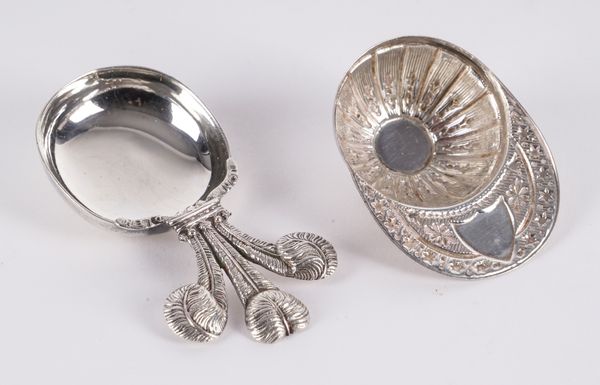 TWO SILVER CADDY SPOONS (2)