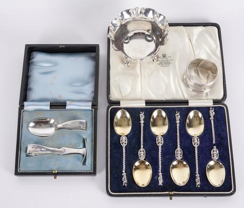 A GROUP OF SILVER (4)