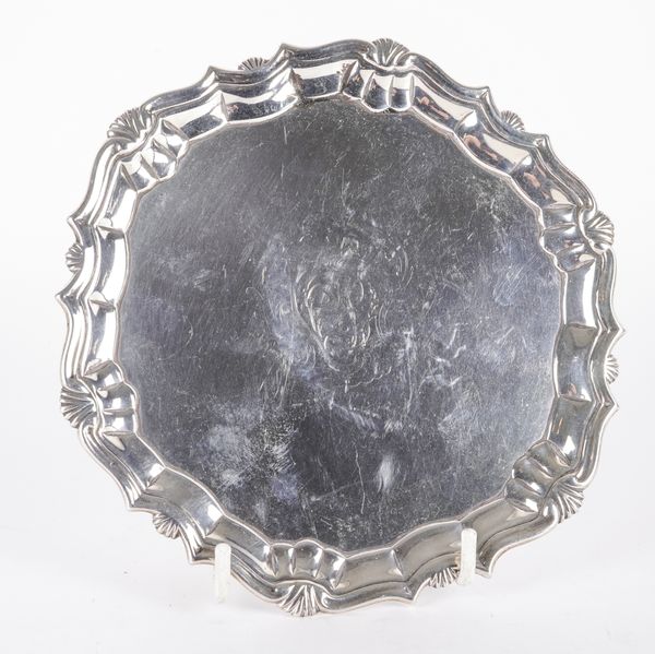 A GEORGE II SILVER WAITER