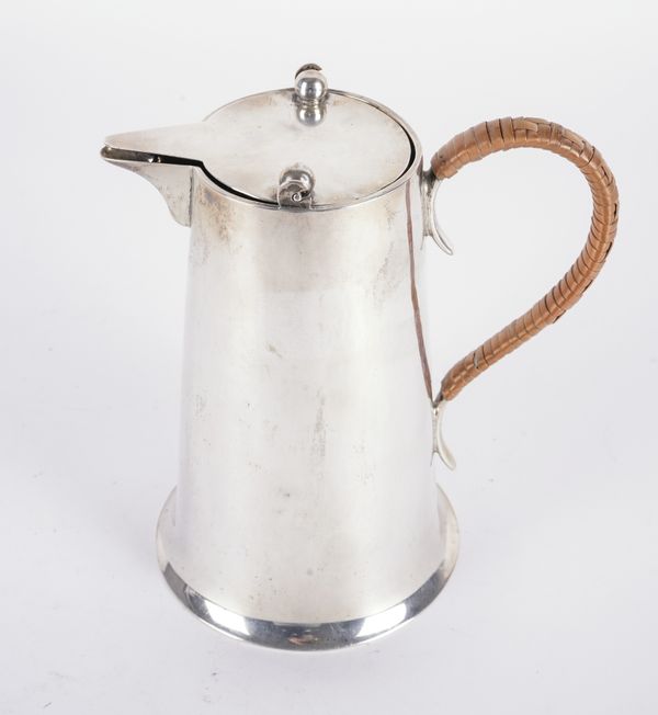 A SILVER HOT WATER JUG