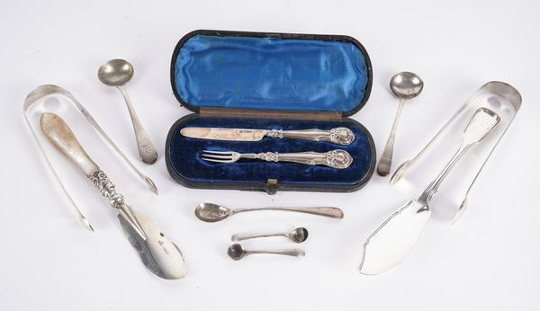 A GROUP OF SILVER FLATWARE (QTY)