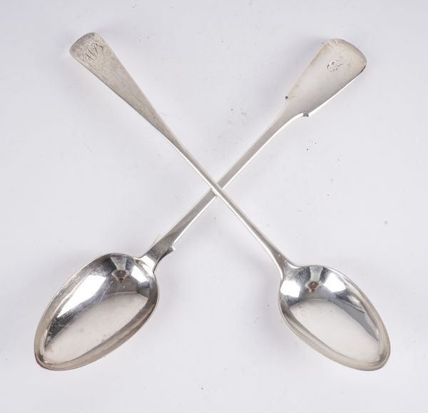 TWO SILVER STUFFING SPOONS (2)