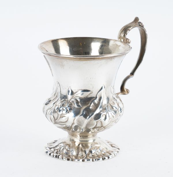 A VICTORIAN SILVER CHRISTENING MUG