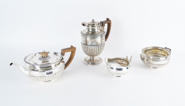 A SILVER FOUR PIECE TEA AND COFFEE SET (4)