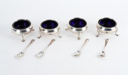 FOUR SIMILAR SILVER SALTS (4)