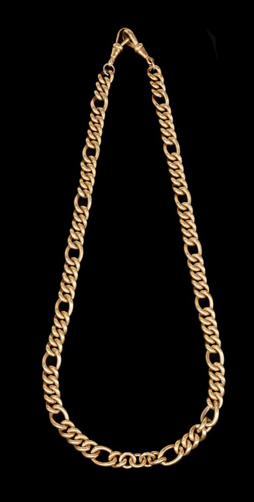 A GOLD ALBERT CHAIN