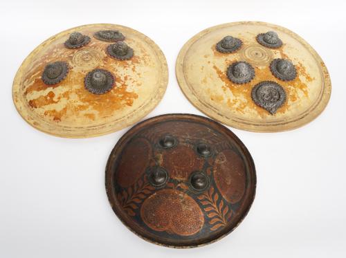 THREE INDIAN SHIELDS (DHAL) (3)