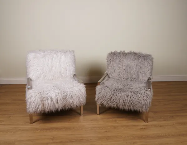 JONATHAN LOUIS, A PAIR OF AMY METAL ACCENT CHAIRS (2)