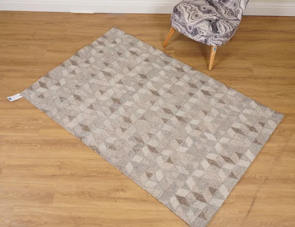 TWO GREY COTTON RUGS (2)