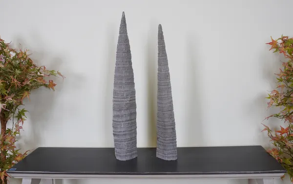 A PAIR OF COMPOSITE OBELISKS (2)