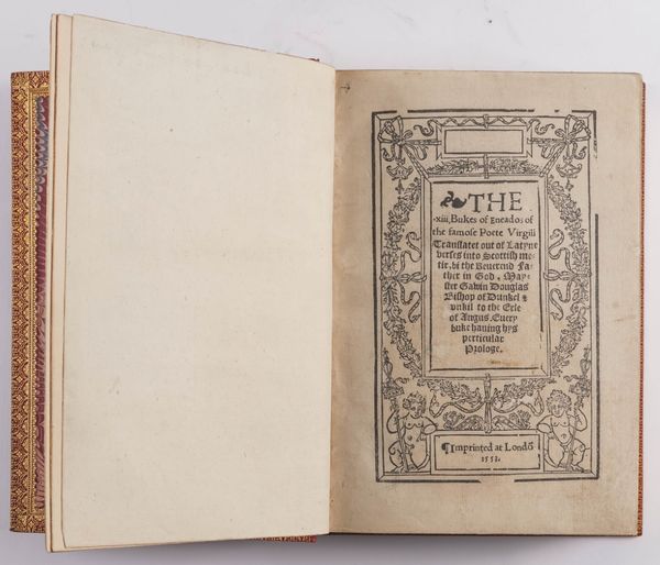 DOUGLAS, Gawin (1474-1522). The xiii. Bukes of Eneados of the famose Poete Virgili Translated ... into Scottish metir, London, 1553, 4to, FINELY BOUND in later morocco. FIRST EDITION of the first translation of a poem from antiquity into English. RARE.