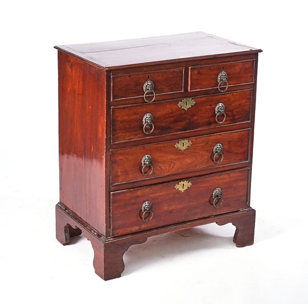 A 19TH CENTURY MAHOGANY CHEST