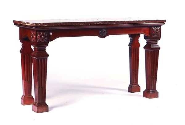 IN THE MANNER OF WILLIAM KENT; A 19TH CENTURY CONSOLE TABLE