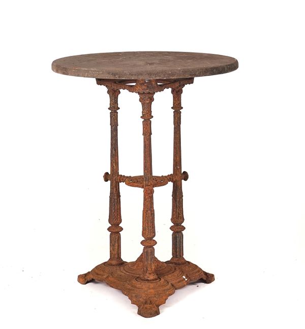 COALBROOKDALE; A 19TH CENTURY CAST-IRON TABLE BASE