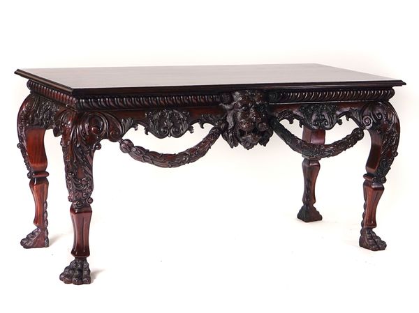 A GEORGE II STYLE  MAHOGANY CENTRE TABLE