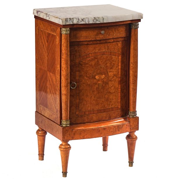 AN EMPIRE REVIVAL BEDSIDE TABLE