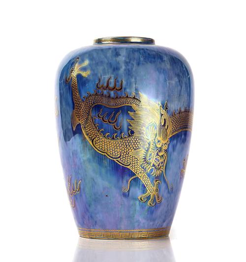 A WEDGWOOD DRAGON LUSTRE OVOID VASE