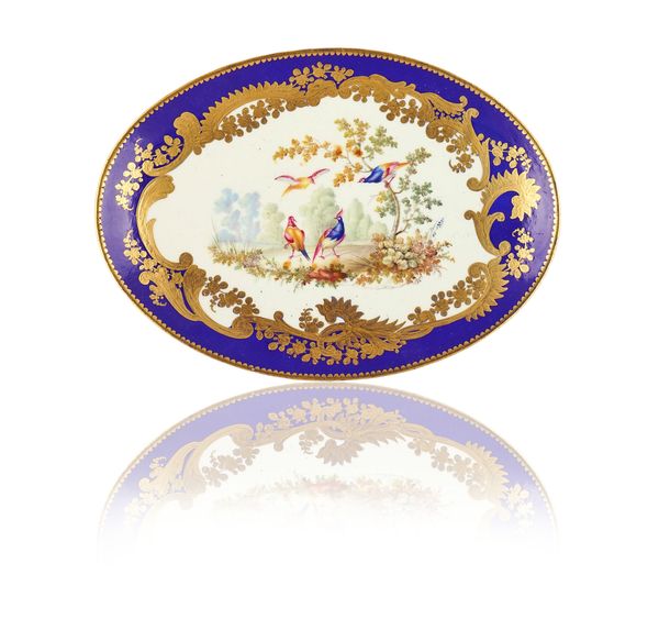 A SEVRES STYLE OVAL DISH