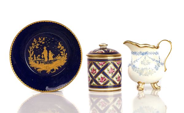 THREE PIECES OF SEVRES STYLE PORCELAIN