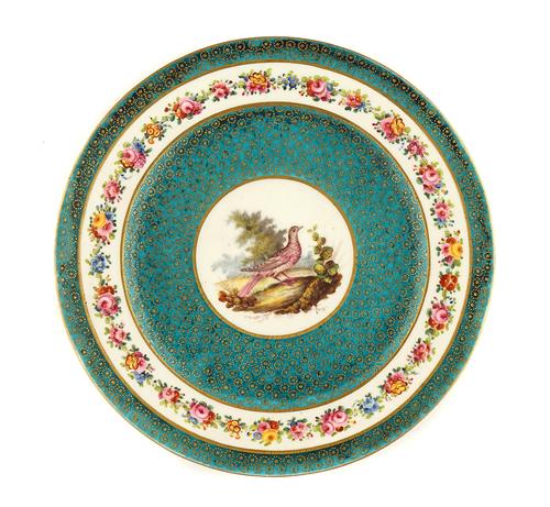 THREE SEVRES-STYLE PLATES