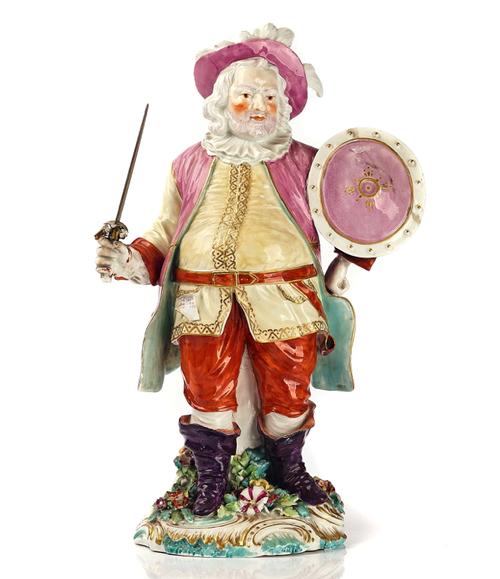 A LARGE DERBY FIGURE OF JAMES QUINN IN THE ROLE OF FALSTAFF