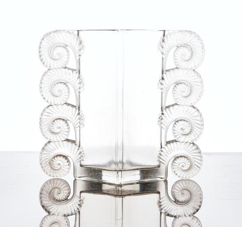 `AMIENS' A LALIQUE FROSTED AND POLISHED GLASS VASE