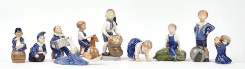 TEN ROYAL COPENHAGEN FIGURES OF CHILDREN (10)
