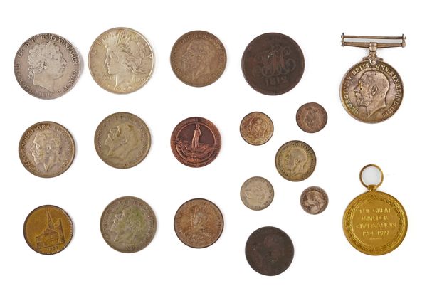 A SMALL GROUP OF MEDALS AND COINS (18)