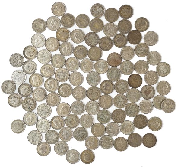 A COLLECTION OF PRE-1947 SILVER HALF CROWNS