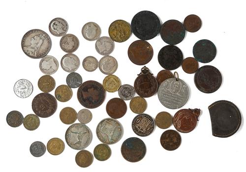 A VICTORIA JUBILEE HEAD DOUBLE FLORIN 1889 AND FURTHER ITEMS