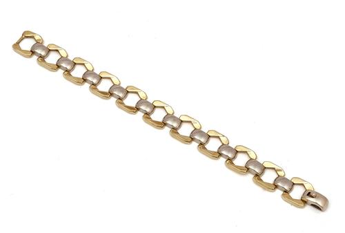 A 9CT TWO COLOUR GOLD BRACELET