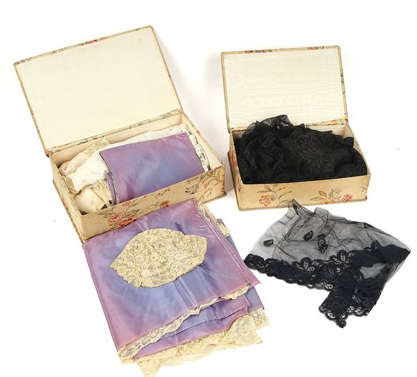 A LARGE COLLECTION OF HAND-MADE LACE