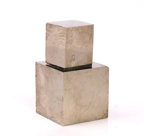 TWO CUBIC SPECIMENS OF PYRITE