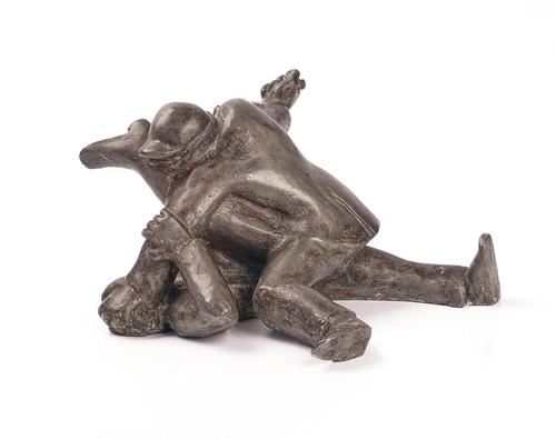 AFTER OTTO GUTFREUND (1889-1927) ; AN ALLOY GROUP OF TWO FIGURES OR ‘FIGHTERS’