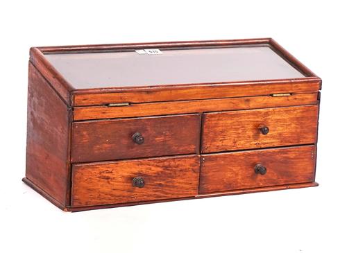 A MAHOGANY FRAMED TABLETOP DISPLAY CABINET