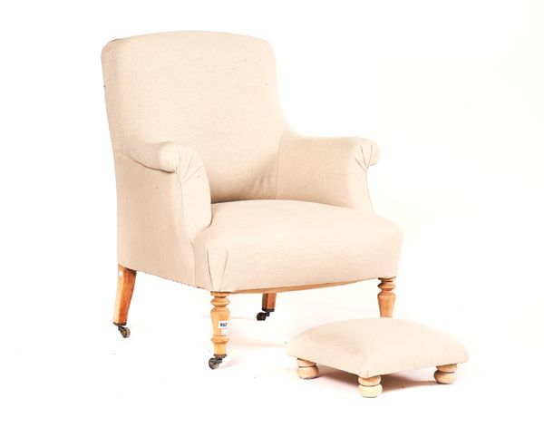 A FRENCH EASY ARMCHAIR