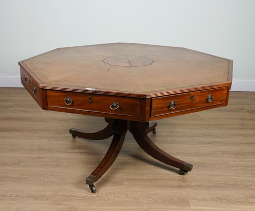 A GEORGE III MAHOGANY OCTAGONAL CENTRE TABLE