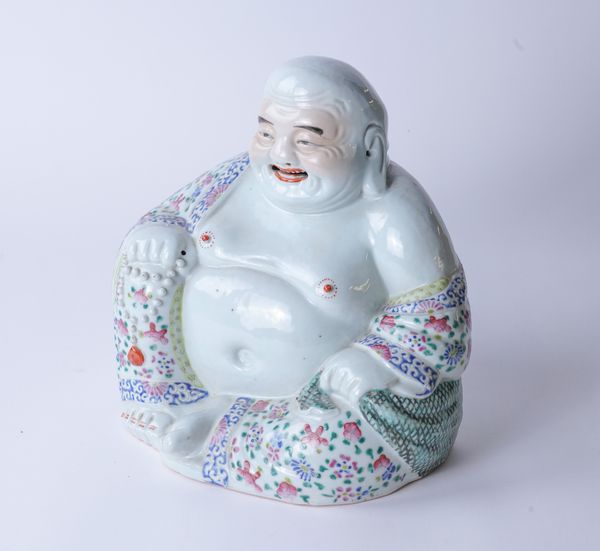 A CHINESE FAMILLE ROSE FIGURE OF BUDAI