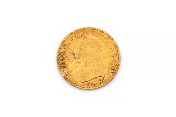 A VICTORIA OLD HEAD HALF SOVEREIGN 1896